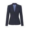 Navy blå dame blazer med stretch
