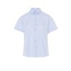 Lyseblå dameskjorte med korte ærmer