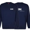 Navy farvet sweatshirt Unisex m. DJH logo