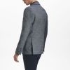Komfortabel modern fit blazer til mænd i navy blå med elegant pasform og super stretch