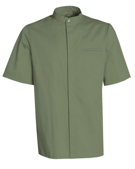 Kortærmet kokkejakke i flot grøn