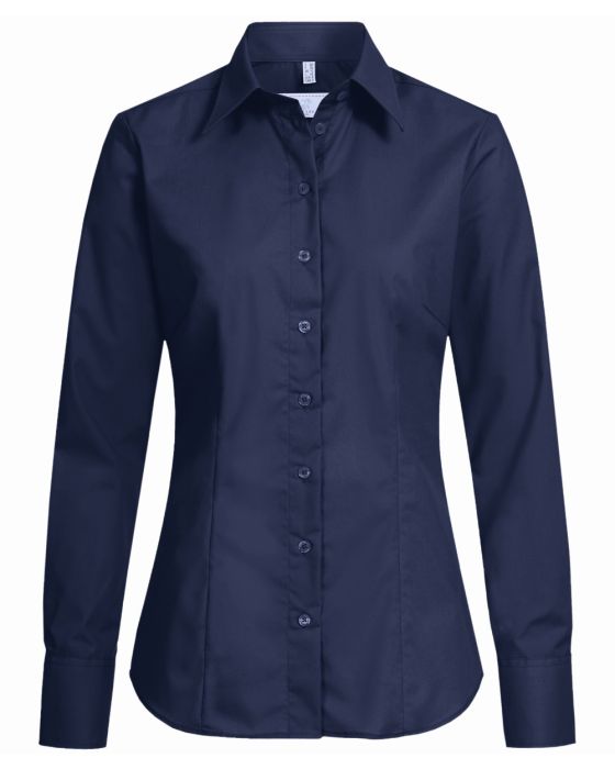 Navy blå dameskjorte