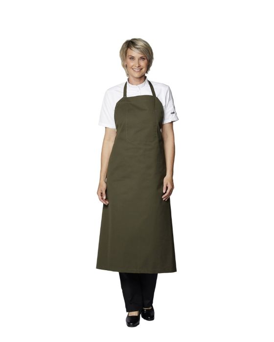 Kentaur Cypres oliven forklæde - bæredygtigt og funktionelt.