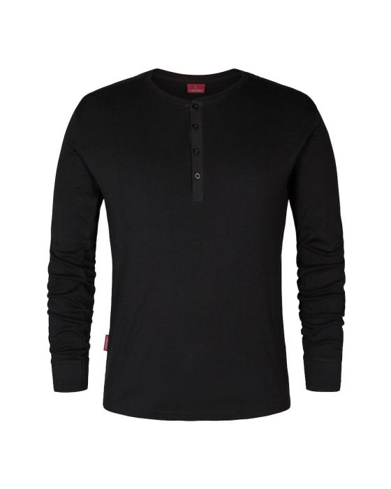 F-Engel Grandad Langærmet T-shirts Sort