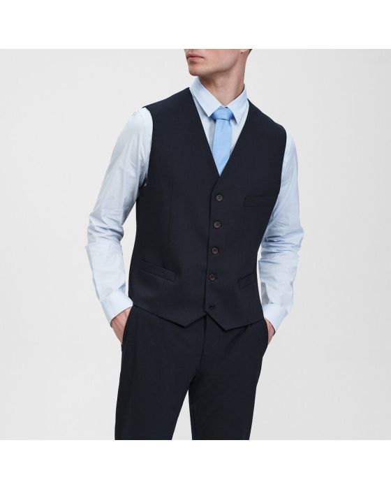 Klassisk herrevest i en flot kvalitet. Den eksklusive blanding af uld, polyester og Lycra® 