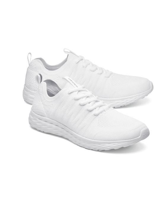 Hvid skridsikker super let og stødabsorberende jobsko