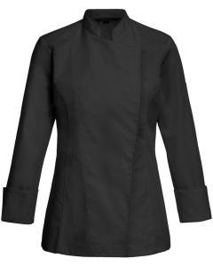 sort dame kokkejakke