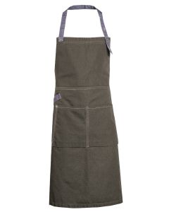 NYBO Urban canvas forklæde - Brunt/denimblå