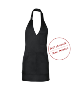 Bistro apron with v-neck and pockets