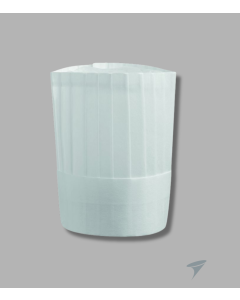 Høj hvid filt kokkehue