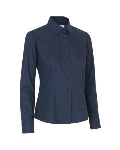 SEVEN SEAS Hybrid strygefri shirt - modern - dame Skjorte Navy