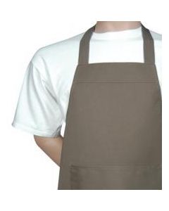 Taupe apron with pocket