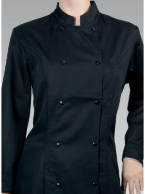 Women's Comfort BLACK chef jacket
