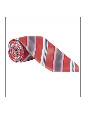 Tie - Red/anthracite striped