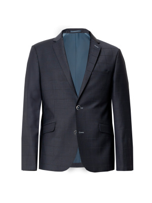 Sunwill blazer i Modern fit med ternet struktur