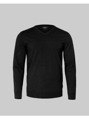 Brighton V-hals herre pullover Sort