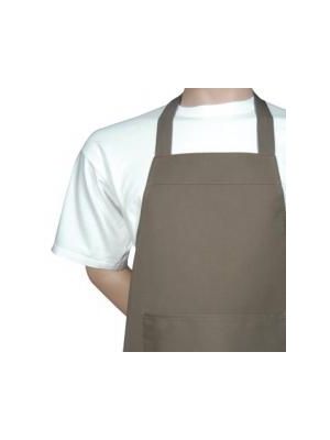 Taupe apron with pocket