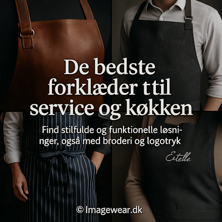 Find de bedste forklæder med stil, komfort og mulighed for logobroderi.