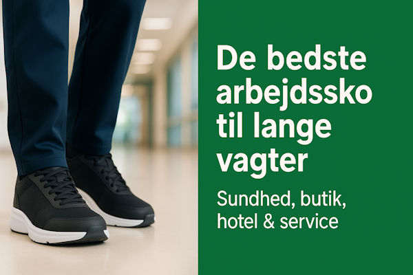 De bedste arbejdssko til lange vagter – sundhed, butik, hotel & service