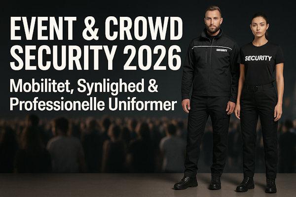 Event & Crowd Security 2026 – Mobilitet, Synlighed & Professionelle Uniformer
