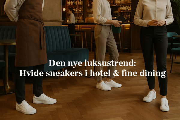Den nye luksustrend: Hvide skridsikre sneakers i hotel & fine dining