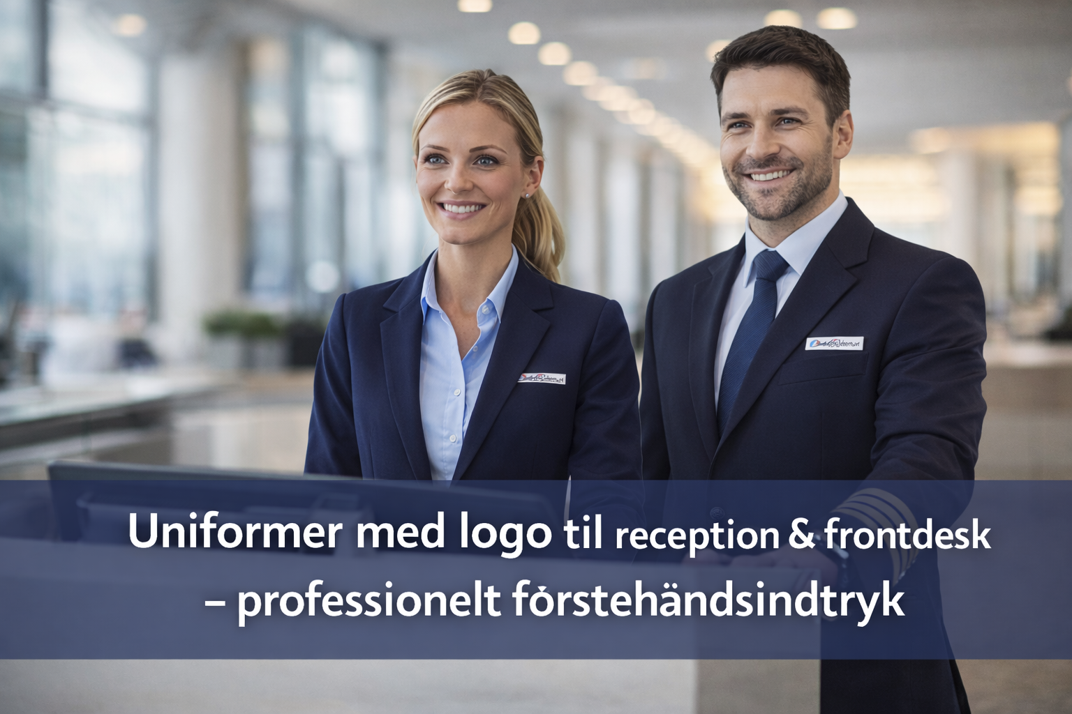 Uniformer med logo til reception & frontdesk – professionelt førstehåndsindtryk