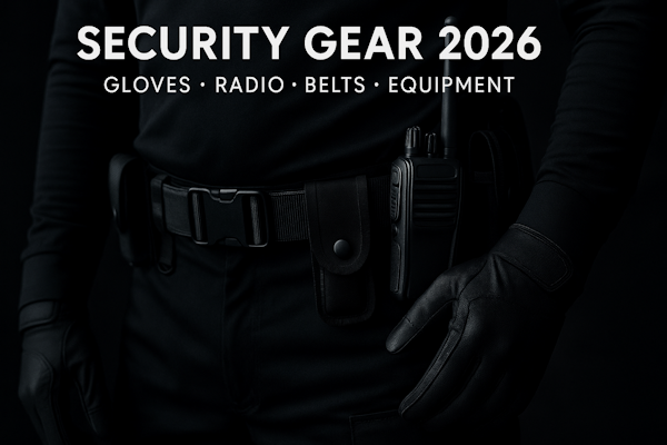 Security Gear 2026 – Handsker, Radio, Bælter & Udstyr