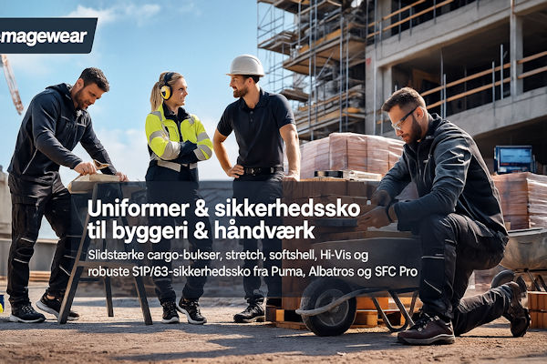 Uniformer & Sko til Byggeri, Håndværk & Montage – sikkerhed, slidstyrke og bevægelse