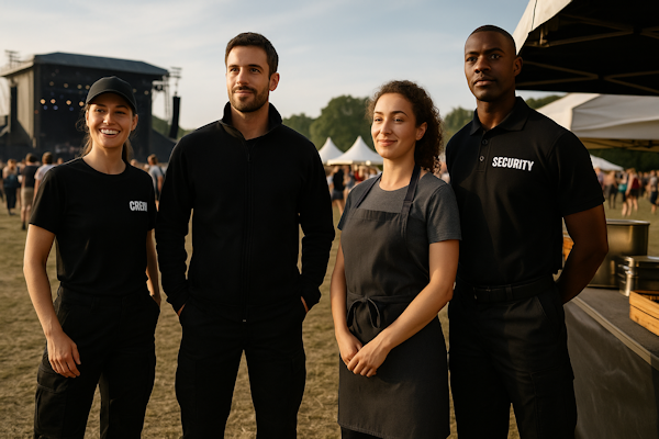 Uniformer og sko til festivaler & outdoor events – fleksibilitet, sikkerhed og drift