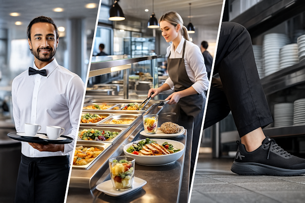 Uniformer og sko til kantine & catering – frontlinje, serviceflow & professionel forplejning