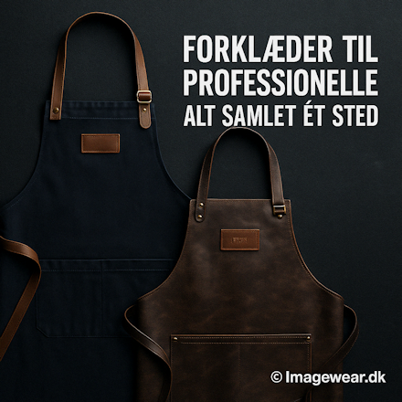 Two professional employees wearing modern aprons &ndash; ideal for restaurants, caf&eacute;s and service