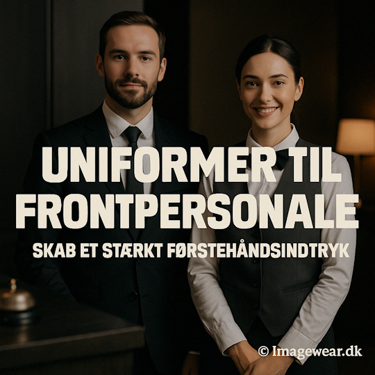 To professionelle medarbejdere i reception og frontdesk if&oslash;rt elegante uniformer fra Imagewear.dk &ndash; perfekt til hotel, showroom og kontormilj&oslash;.