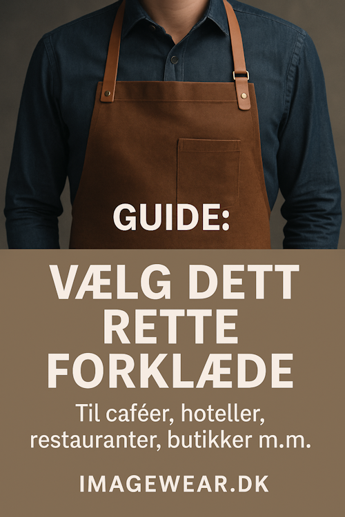 Mand if&oslash;rt brunt forkl&aelig;de og denimskjorte &ndash; guide til valg af forkl&aelig;de til caf&eacute;, restaurant, hotel og butik fra Imagewear.dk